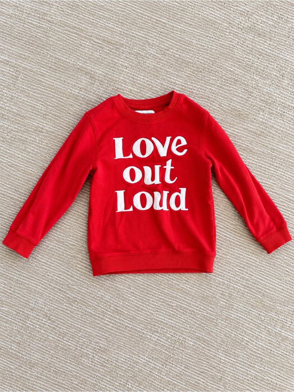 Old Navy Red 'Love Out Loud' Kids Sweatshirt